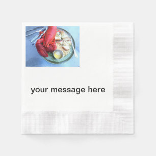 gepersonaliseerde kreeft servetten