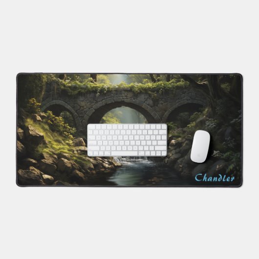 Gepersonaliseerde kreek in de Forest Desk Mat (Keyboard & Muis)