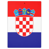Gepersonaliseerde Kroatische vlag met naam Klembord (Achterkant)