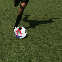 Gepersonaliseerde Kroatische vlag met Voetbal naam