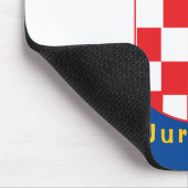 Gepersonaliseerde Kroatische vlag Muismat (Hoek)