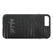 Gepersonaliseerde krokodil Afdruktelefoontas zwart Case-Mate iPhone Case (Achterkant (Horizontaal))