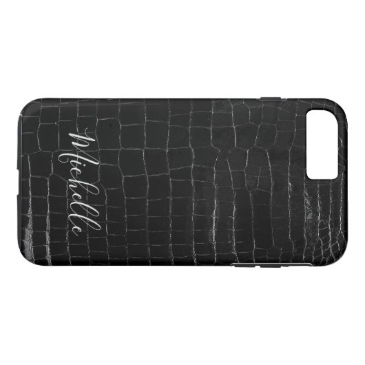 Gepersonaliseerde krokodil Afdruktelefoontas zwart Case-Mate iPhone Case (Achterkant (Horizontaal))