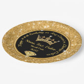 Gepersonaliseerde kroonBorden, koningin-themaparti Papieren Bordje (Gekanteld)