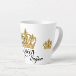 Gepersonaliseerde Kroonkoningin Latte Mok