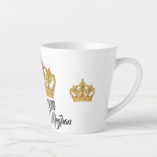 Gepersonaliseerde Kroonkoningin Latte Mok (Rechts)