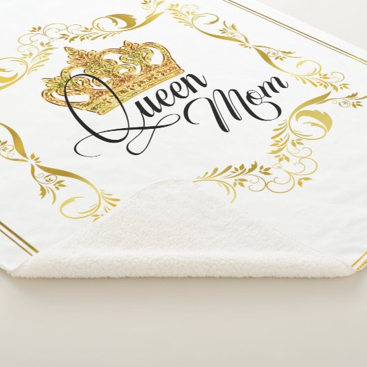 Gepersonaliseerde Kroonkoningin mam - Sherpa Blank Sherpa Deken (3/4)
