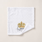 Gepersonaliseerde Kroonkoninginnenwisset Bad Handdoek (Wasdoekje)
