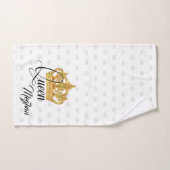 Gepersonaliseerde Kroonkoninginnenwisset Bad Handdoek (Handdoek)