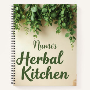Gepersonaliseerde kruiden keuken recept notitieboek