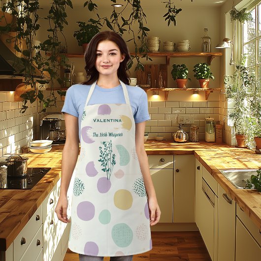 Gepersonaliseerde Kruidenfluisteraar met pastel ge Schort