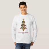 Gepersonaliseerde kruideniersboom / kerstboomkreef t-shirt (Voorkant volledig)
