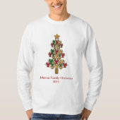 Gepersonaliseerde kruideniersboom / kerstboomkreef t-shirt (Voorkant)