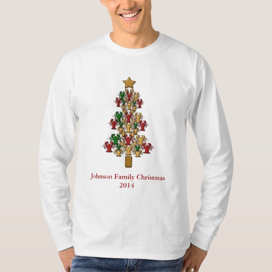 Gepersonaliseerde kruideniersboom / kerstboomkreef t-shirt (Voorkant)