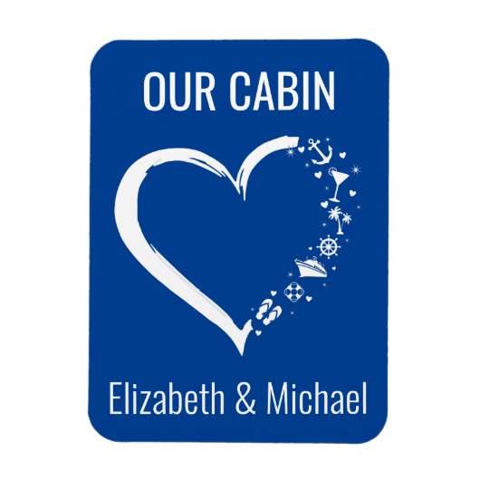 Gepersonaliseerde kruising deur hartslag magneet (Verticaal)