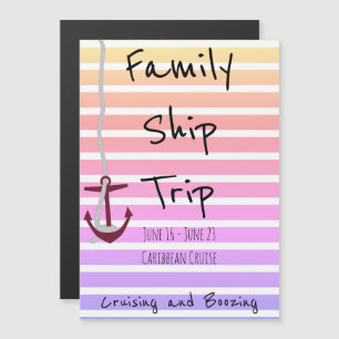 Gepersonaliseerde kruising Stateroom Magnet Magnetische Uitnodiging