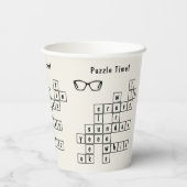Gepersonaliseerde kruiswoordpuzzel, brillenglas Li Papieren Bekers (Achterkant)