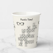 Gepersonaliseerde kruiswoordpuzzel, brillenglas Li Papieren Bekers (Links)