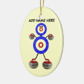 Gepersonaliseerde krulster keramisch ornament (Links)