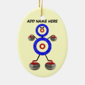 Gepersonaliseerde krulster keramisch ornament (Achterkant)