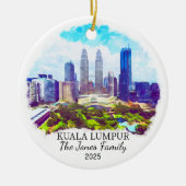 Gepersonaliseerde Kuala Lumpur, Maleisië Gift Keramisch Ornament (Voorkant)