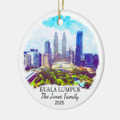 Gepersonaliseerde Kuala Lumpur, Maleisië Gift Keramisch Ornament (Links)