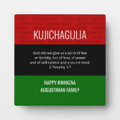 Gepersonaliseerde KUJICHAGULIA Kwanzaa Fotoplaat (Voorkant)