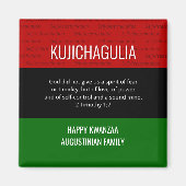 Gepersonaliseerde KUJICHAGULIA Kwanzaa Magneet (Voorkant)