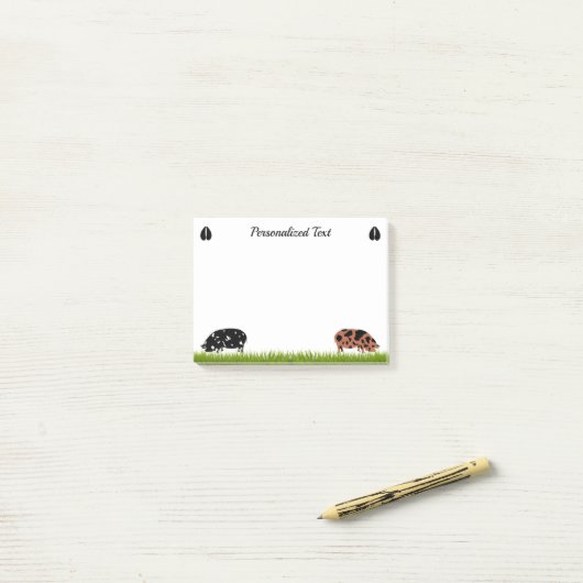Gepersonaliseerde Kunekune Varkens Post-it® Notes (Op bureau)