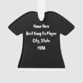 Gepersonaliseerde Kung Fu Kerstfeestdag Ornament (achterkant)