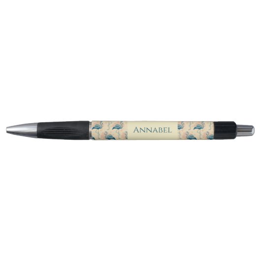 Gepersonaliseerde Kunst Deco inspireerde Flamingo Pen (Voorkant)