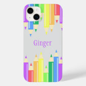 Gepersonaliseerde kunst potlood heldere kleuren ku Case-Mate iPhone case (Achterkant)