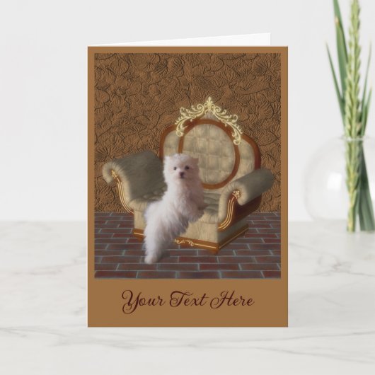 Gepersonaliseerde kunstfoto van Maltezer puppy Kaart (Voorkant)