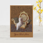 Gepersonaliseerde kunstfoto van Maltezer puppy Kaart (Gele Bloem)