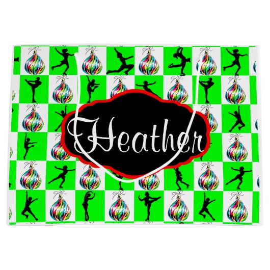 GEPERSONALISEERDE KUNSTSCHAATSEN KERSTCADEAU TAS LARGE CADEAUTASJE (Voorkant)