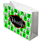 GEPERSONALISEERDE KUNSTSCHAATSEN KERSTCADEAU TAS LARGE CADEAUTASJE (Achterkant Gekanteld)