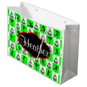 GEPERSONALISEERDE KUNSTSCHAATSEN KERSTCADEAU TAS LARGE CADEAUTASJE (Voorkant Gekanteld)