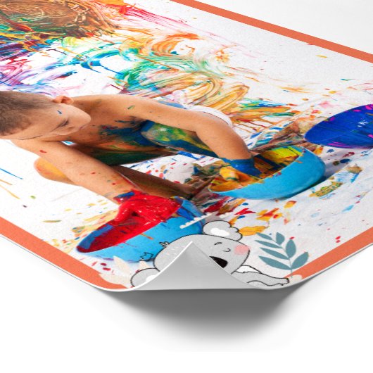 Gepersonaliseerde kunstwerken van Kinderen Poster (Hoek)