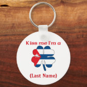 Gepersonaliseerde Kus Ik ben Cubaan (achternaam) Sleutelhanger (Voorkant)