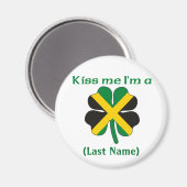 Gepersonaliseerde kus me ik ben Jamaicaanse magnee Magneet (Voorkant / Achterkant)