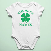 Gepersonaliseerde kus me St. Patrick's Day Romper