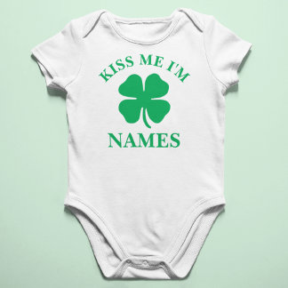 Gepersonaliseerde kus me St. Patrick's Day Romper