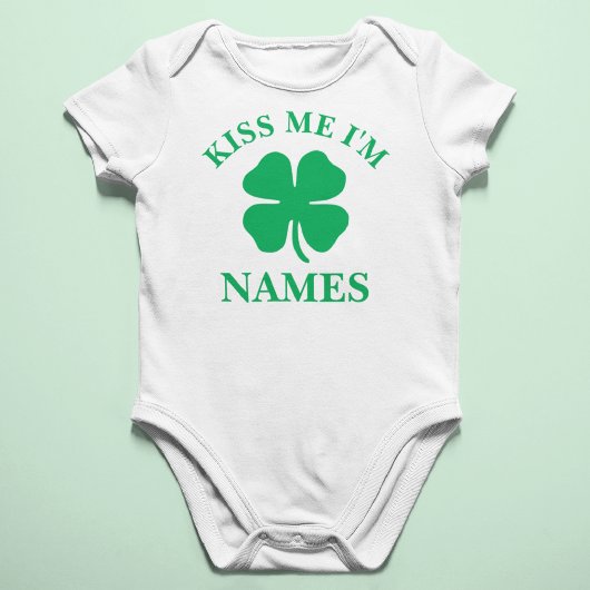 Gepersonaliseerde kus me St. Patrick's Day Romper
