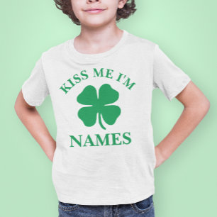 Gepersonaliseerde kus me St. Patrick's Day T-shirt