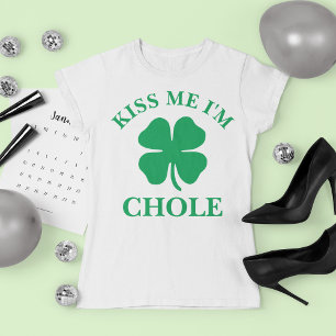 Gepersonaliseerde kus me St. Patrick's Day T-shirt