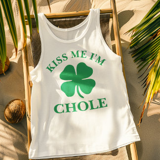 Gepersonaliseerde kus me St. Patrick's Day Tanktop