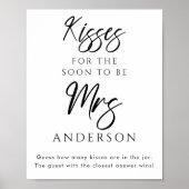 Gepersonaliseerde Kusjes voor de Mrs Vrijgezellenf Poster (Voorkant)