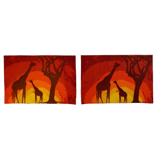 Gepersonaliseerde kussen Hoesjes African Safari Gi Kussensloop (Voorkant-Set)