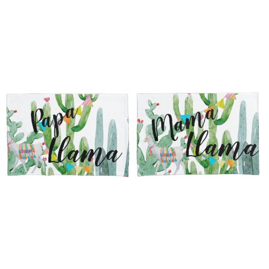 Gepersonaliseerde kussen Hoesjes Boho Llama Bohemi Kussensloop (Voorkant-Set)