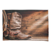 Gepersonaliseerde kussen Hoesjes Cowboy laarzen sc Kussensloop (Voorkant-Links)